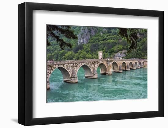 Mehmed Pasha Sokolovic Bridge on the Drina River,  Visegrad, Bosnia and Herzegovina-Keren Su-Framed Photographic Print