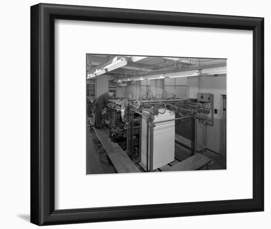 Meilhe Two Colour Printing Machine in Operation at a Printers, Mexborough, South Yorkshire, 1959-Michael Walters-Framed Photographic Print