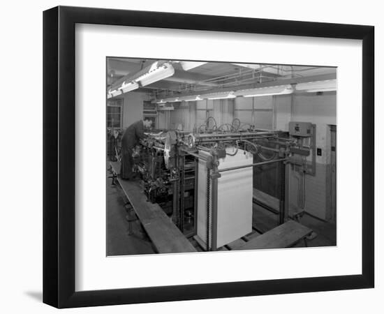 Meilhe Two Colour Printing Machine in Operation at a Printers, Mexborough, South Yorkshire, 1959-Michael Walters-Framed Photographic Print