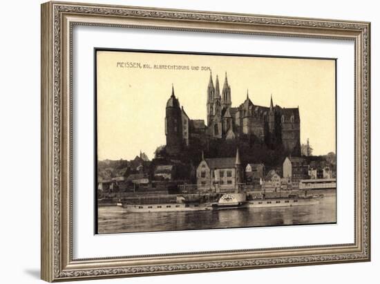 Meißen Elbe, Dampfer Karlsbad, Albrechtsburg, Dom-null-Framed Giclee Print