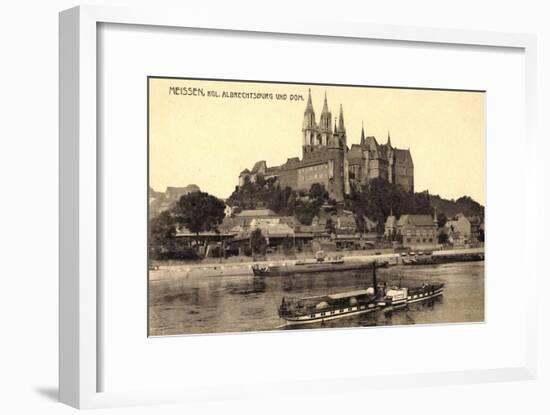 Meißen Sachsen, Kgl. Albrechtsburg, Dampfer Wettin-null-Framed Giclee Print