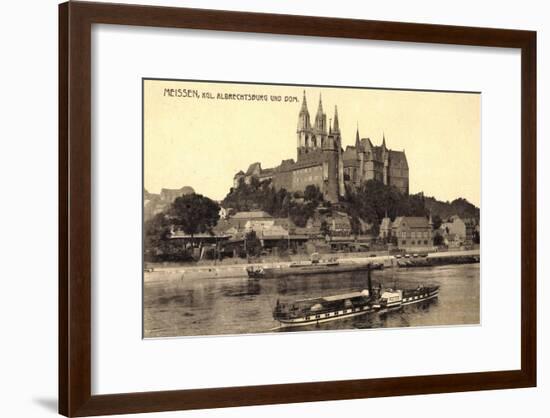 Meißen Sachsen, Kgl. Albrechtsburg, Dampfer Wettin-null-Framed Giclee Print