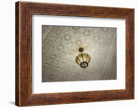 Meknes, Morocco Ceiling Lights Chandelier in Restaurant-Bill Bachmann-Framed Photographic Print