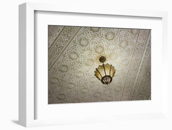 Meknes, Morocco Ceiling Lights Chandelier in Restaurant-Bill Bachmann-Framed Photographic Print