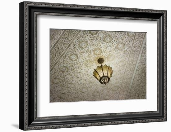 Meknes, Morocco Ceiling Lights Chandelier in Restaurant-Bill Bachmann-Framed Photographic Print