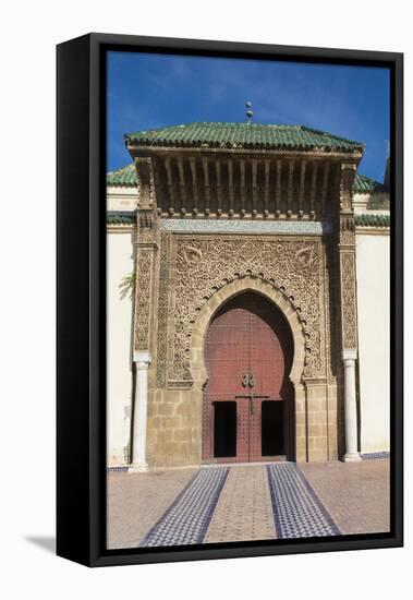 Meknes, Morocco, Exterior of Mausoleum of Mouley Idriss-Bill Bachmann-Framed Premier Image Canvas