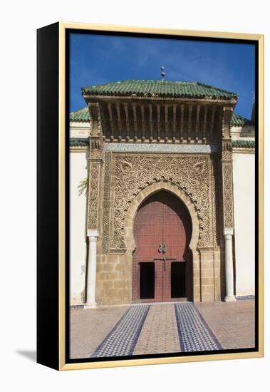 Meknes, Morocco, Exterior of Mausoleum of Mouley Idriss-Bill Bachmann-Framed Premier Image Canvas