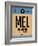 MEL Melbourne Luggage Tag 1-NaxArt-Framed Art Print