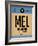 MEL Melbourne Luggage Tag 1-NaxArt-Framed Art Print