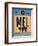 MEL Melbourne Luggage Tag 1-NaxArt-Framed Art Print