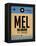 MEL Melbourne Luggage Tag 1-NaxArt-Framed Stretched Canvas