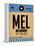 MEL Melbourne Luggage Tag 1-NaxArt-Framed Stretched Canvas