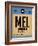 MEL Melbourne Luggage Tag 1-NaxArt-Framed Art Print