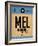 MEL Melbourne Luggage Tag 1-NaxArt-Framed Art Print