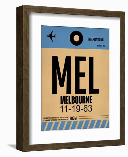 MEL Melbourne Luggage Tag 1-NaxArt-Framed Art Print