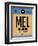 MEL Melbourne Luggage Tag 1-NaxArt-Framed Art Print