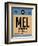 MEL Melbourne Luggage Tag 1-NaxArt-Framed Art Print