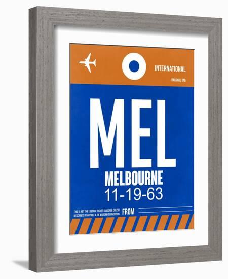 MEL Melbourne Luggage Tag 2-NaxArt-Framed Art Print