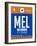 MEL Melbourne Luggage Tag 2-NaxArt-Framed Art Print