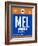 MEL Melbourne Luggage Tag 2-NaxArt-Framed Art Print