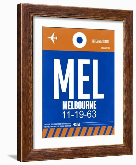 MEL Melbourne Luggage Tag 2-NaxArt-Framed Art Print