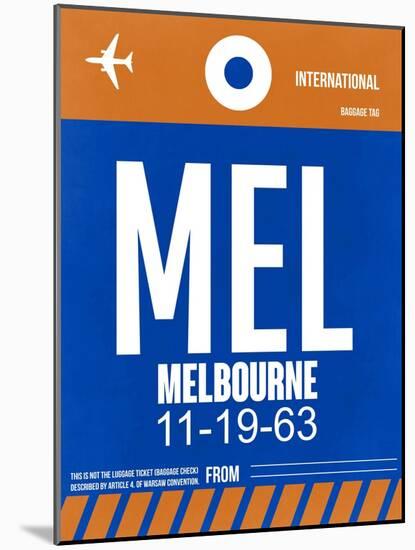 MEL Melbourne Luggage Tag 2-NaxArt-Mounted Art Print