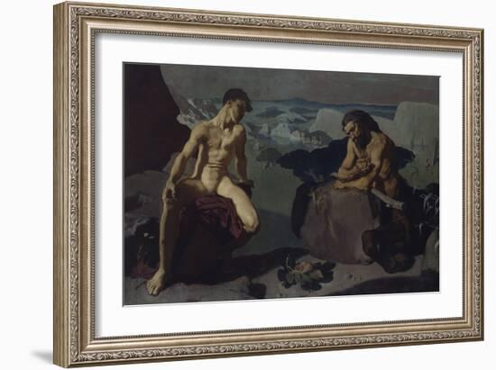 Melampus and the Centaur, 1919 (Oil on Canvas)-Glyn Warren Philpot-Framed Giclee Print