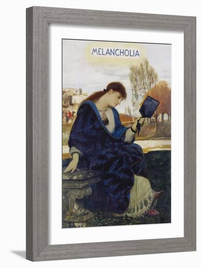 Melancholia, 1885-1900-Arnold Böcklin-Framed Giclee Print