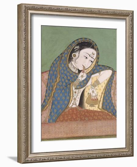 Melancholy Courtesan, 1610-Unknown-Framed Art Print