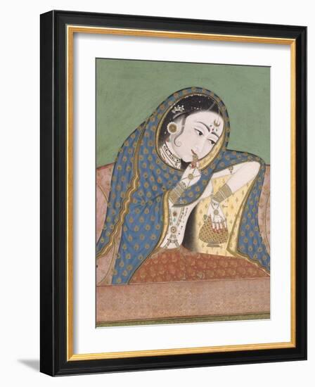 Melancholy Courtesan, 1610-Unknown-Framed Art Print