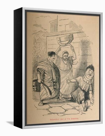 'Melancholy End of Tib Gracchus', 1852-John Leech-Framed Premier Image Canvas