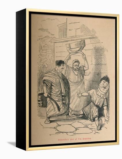 'Melancholy End of Tib Gracchus', 1852-John Leech-Framed Premier Image Canvas