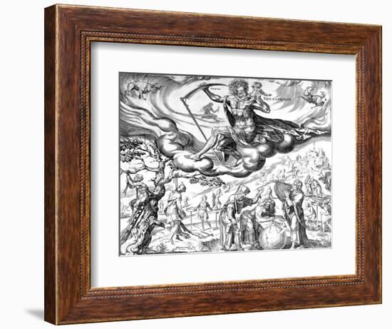 Melancholy, from 'The Four Temperaments' Series, Engraved by Harmen Jansz Muller, 1566-Maarten van Heemskerck-Framed Giclee Print