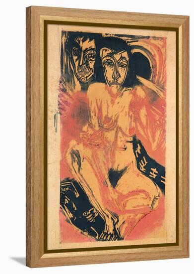 Melancholy Girl-Ernst Ludwig Kirchner-Framed Premier Image Canvas