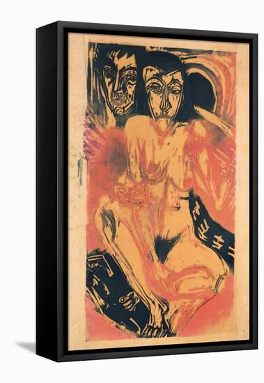 Melancholy Girl-Ernst Ludwig Kirchner-Framed Premier Image Canvas
