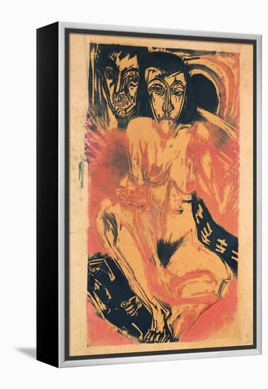 Melancholy Girl-Ernst Ludwig Kirchner-Framed Premier Image Canvas