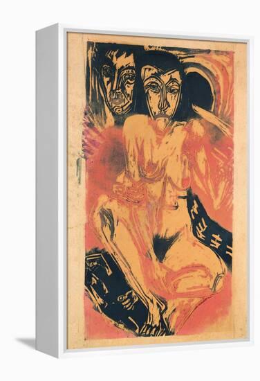 Melancholy Girl-Ernst Ludwig Kirchner-Framed Premier Image Canvas