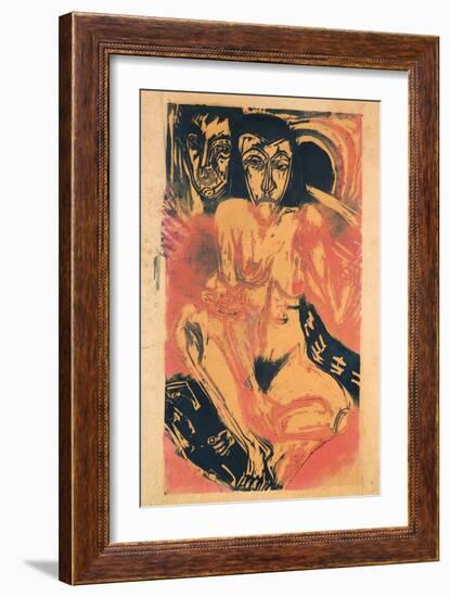 Melancholy Girl-Ernst Ludwig Kirchner-Framed Giclee Print