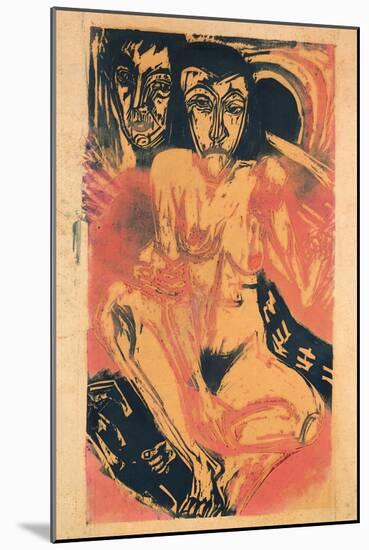 Melancholy Girl-Ernst Ludwig Kirchner-Mounted Giclee Print