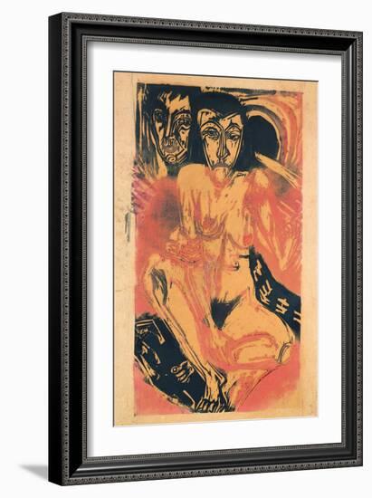 Melancholy Girl-Ernst Ludwig Kirchner-Framed Giclee Print