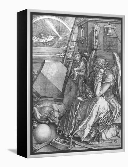 Melancolia, engraving, 1514-Albrecht Dürer-Framed Premier Image Canvas