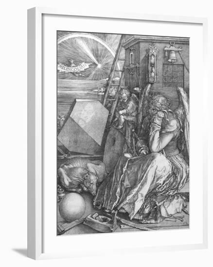 Melancolia, engraving, 1514-Albrecht Dürer-Framed Giclee Print