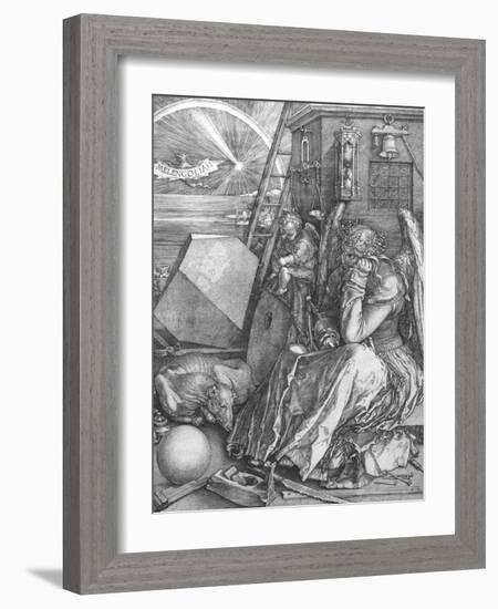 Melancolia, engraving, 1514-Albrecht Dürer-Framed Giclee Print