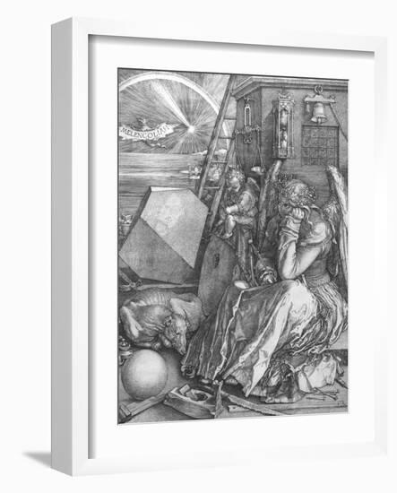 Melancolia, engraving, 1514-Albrecht Dürer-Framed Giclee Print