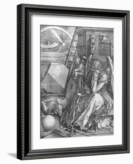 Melancolia, engraving, 1514-Albrecht Dürer-Framed Giclee Print