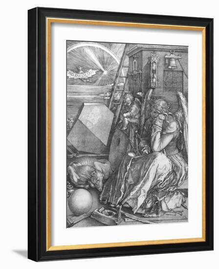 Melancolia, engraving, 1514-Albrecht Dürer-Framed Giclee Print