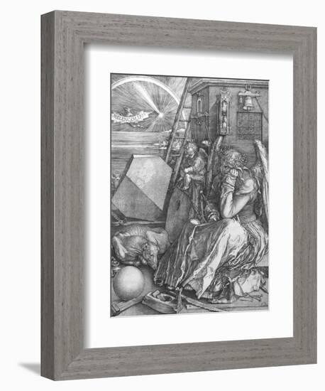 Melancolia, engraving, 1514-Albrecht Dürer-Framed Giclee Print