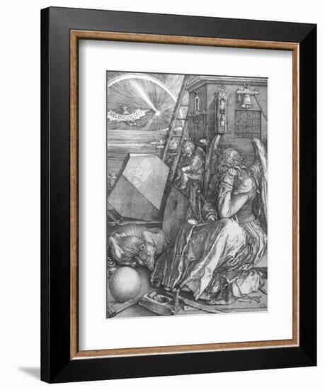 Melancolia, engraving, 1514-Albrecht Dürer-Framed Giclee Print