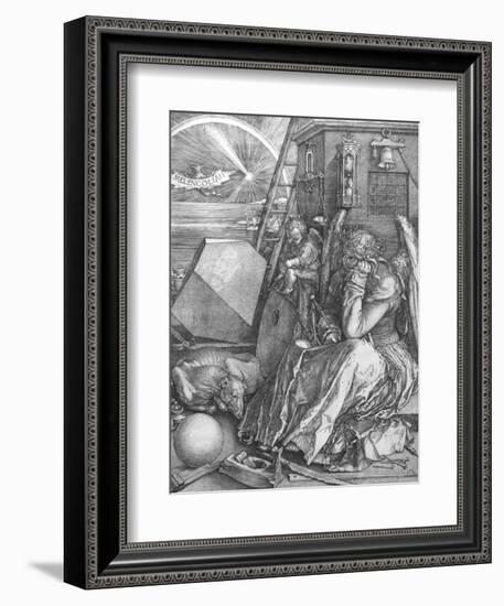 Melancolia, engraving, 1514-Albrecht Dürer-Framed Giclee Print