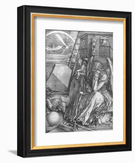 Melancolia, engraving, 1514-Albrecht Dürer-Framed Giclee Print